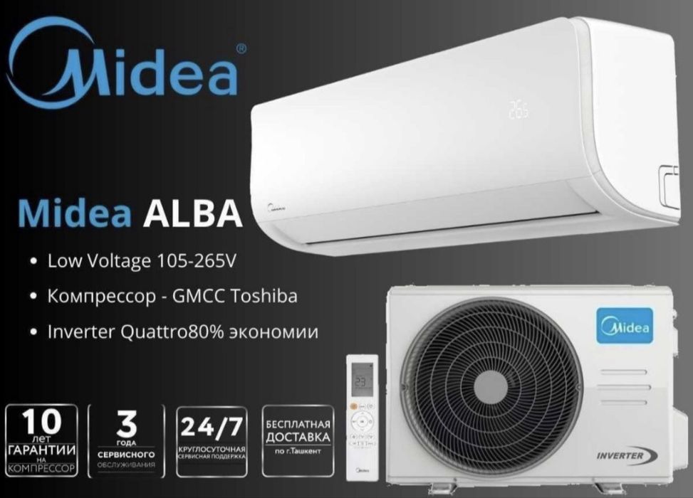 Мега скидка кондиционер Midea 12 скидка со склада доставка бесплатно