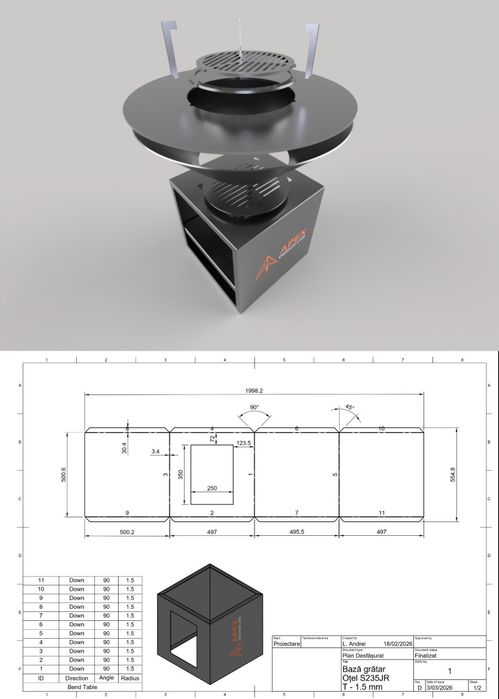 Proiectare Mecanică CAD | Desene Execuție CNC, Laser & Modelare 3D