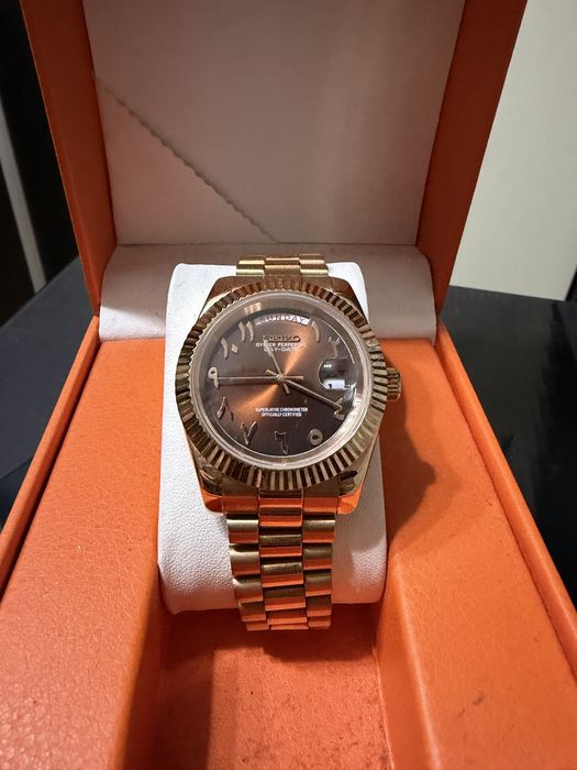 Seiko Mod custom made by Daydate Rose Gold Arabic Dial