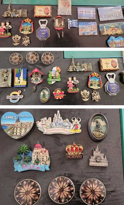 Colectie souveniruri - clopotei + lingurite + magneti frigider