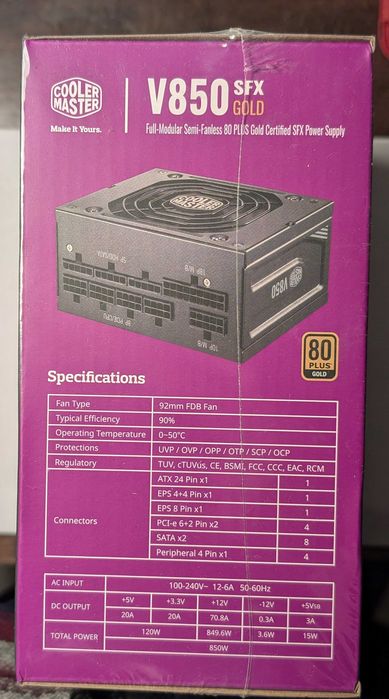 Блок питания Cooler Master V850 SFX Full-Modular 80 Plus Gold