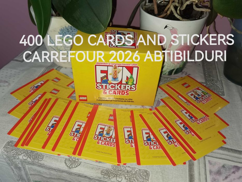 400 LEGO Abtibilduri stickers Cards Carrefour 2026 sigilate