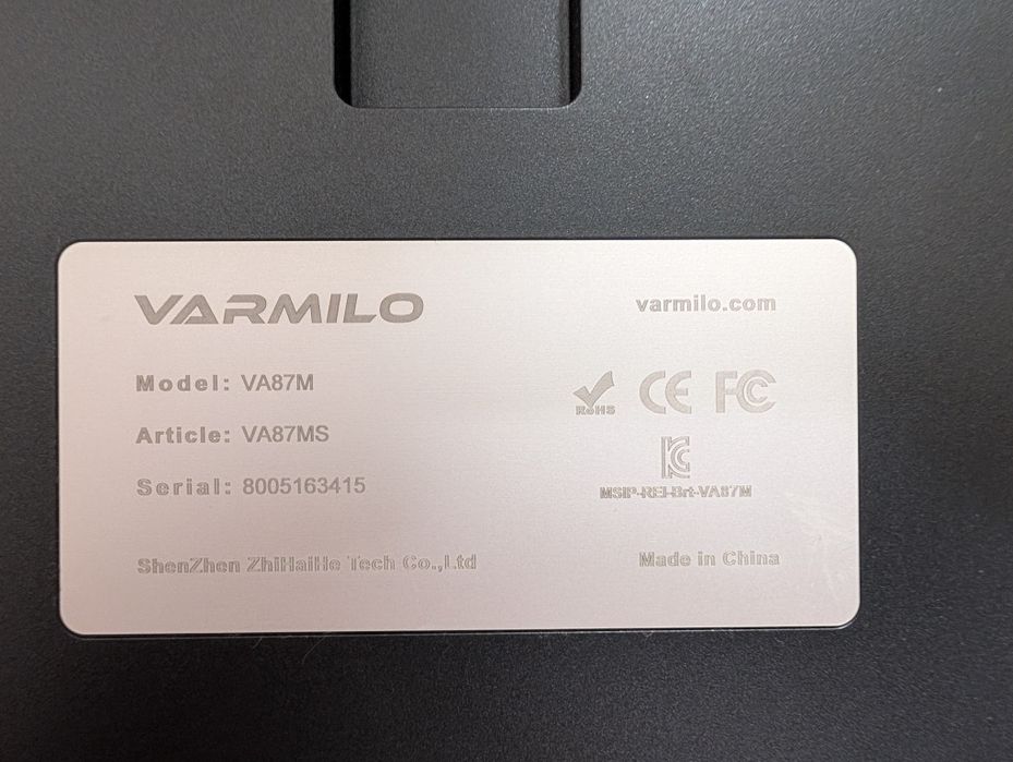 Varmilo VA87M проводная клавиатура