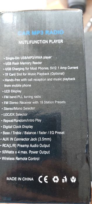 Car mp3 player multifunction