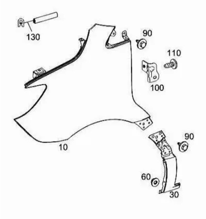 Prelungire Aripă Sprinter 2018 - 2025 Pasaj Aripă PRODUS NOU ORIGINAL