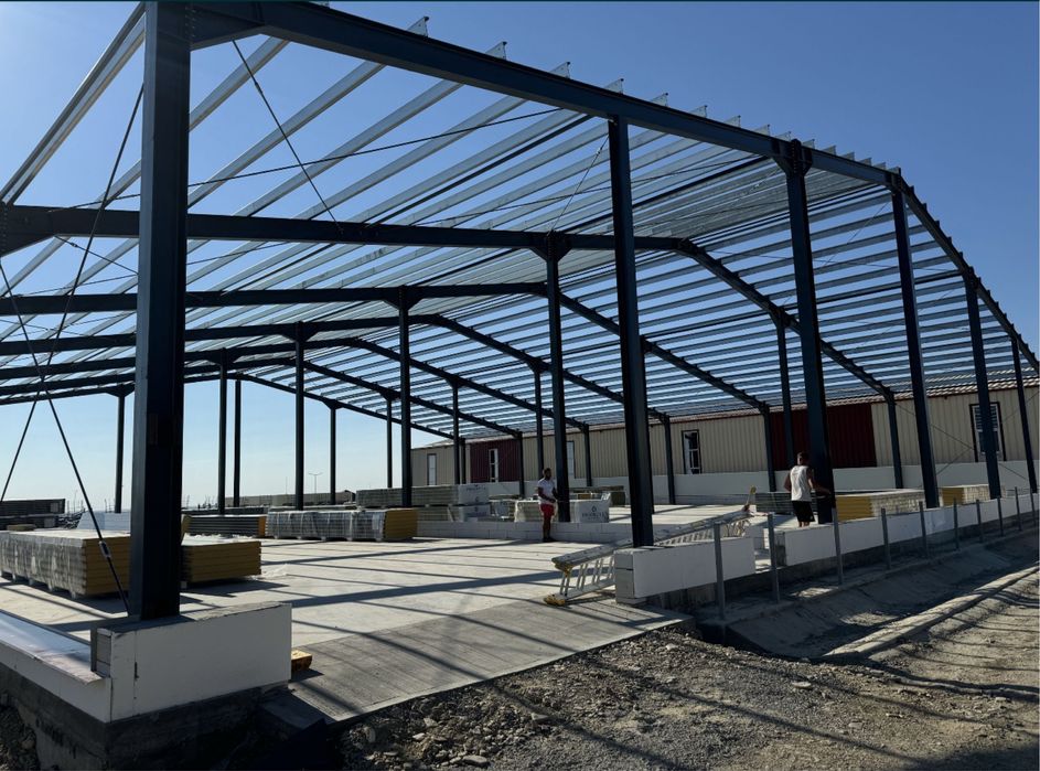 Vand Hala Metalica industriala cu panouri sandwich completa