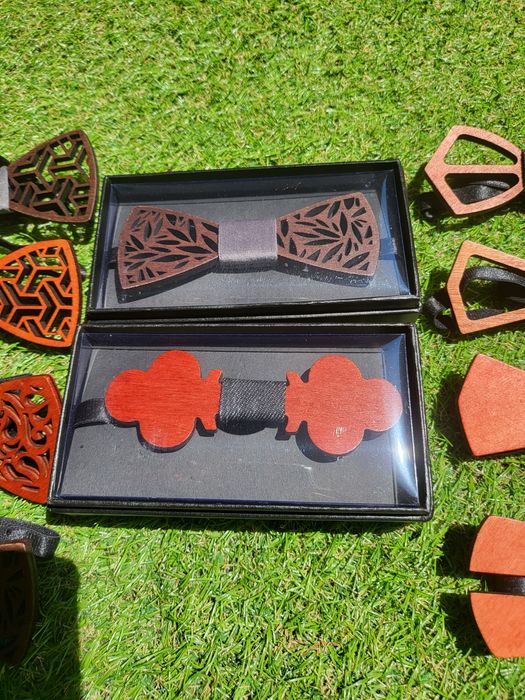 Дървена папионка аксесоар за мъж дете - 11 модела с подаръчна кутия