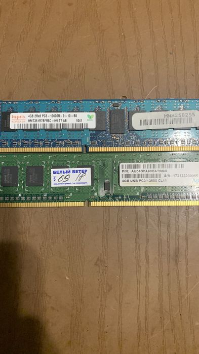 Оперативная память (DDR4/DDR3/DDR2)