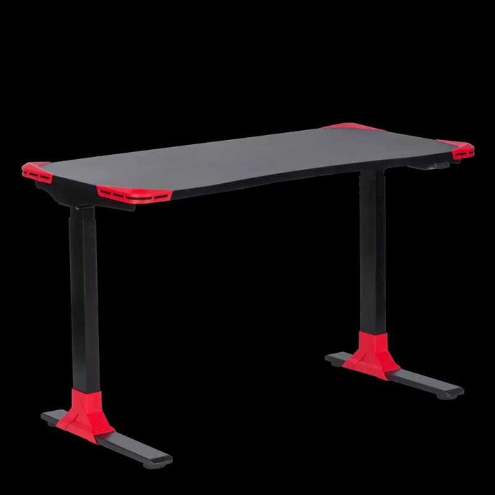 (ЧЕРЕН ПЕТЪК) Стилно Ергономично Бюро - цвят карбон и червено