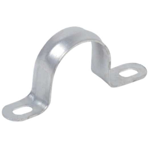 Скоба металлическая двухлапковая d=25-26мм с крепежным отверстием IEK