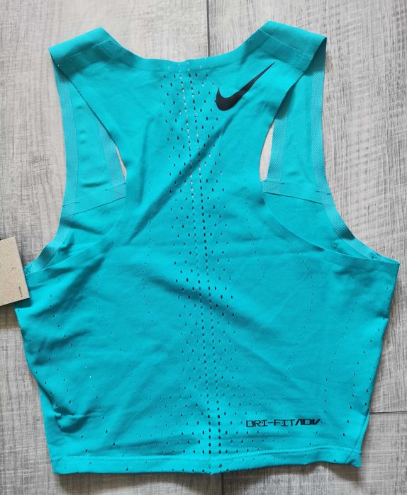 Maiou Nike Dri-FIT ADV AeroSwift Cropped XS nou Turquoise
