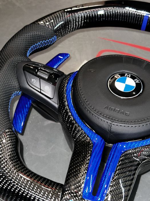 Volan BMW M CARBON / LED / Vibratii / Incalzire / DISTRONIC! SERIA F/E
