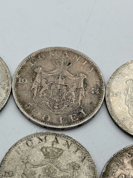 Monede romania 500 de lei 1944 Argint 700 Lot 15 buc
