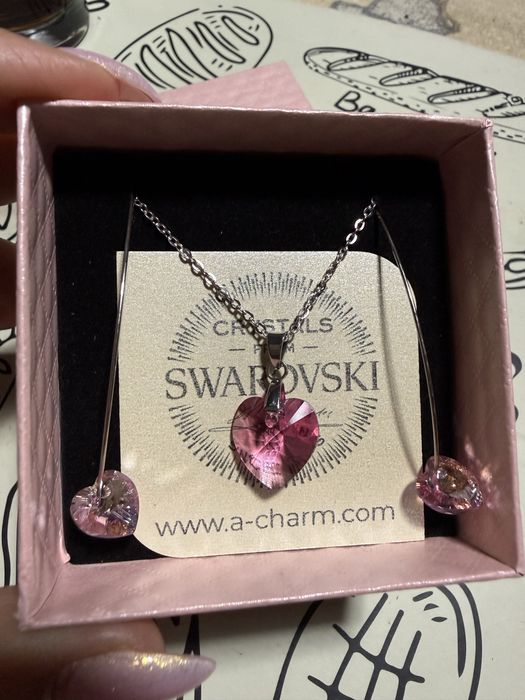 Колие с обеци Swarovski