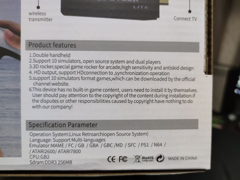 Игровая приставка Game Stick Lite 64 GB, 2 геймпада