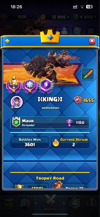 Аккаунт clash royal, 13000 кубков
