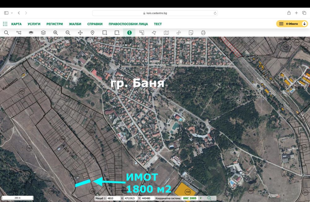 Продава се изгодно парцел в регулация с изтекъл ПУП в гр. Баня