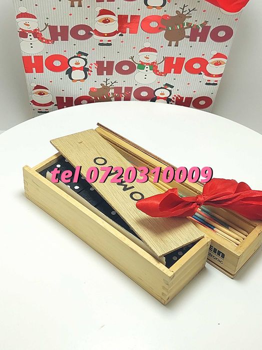 Pachet Cadou Craciun  Joc Marocoo mikadoSi Domino  Transport Gr