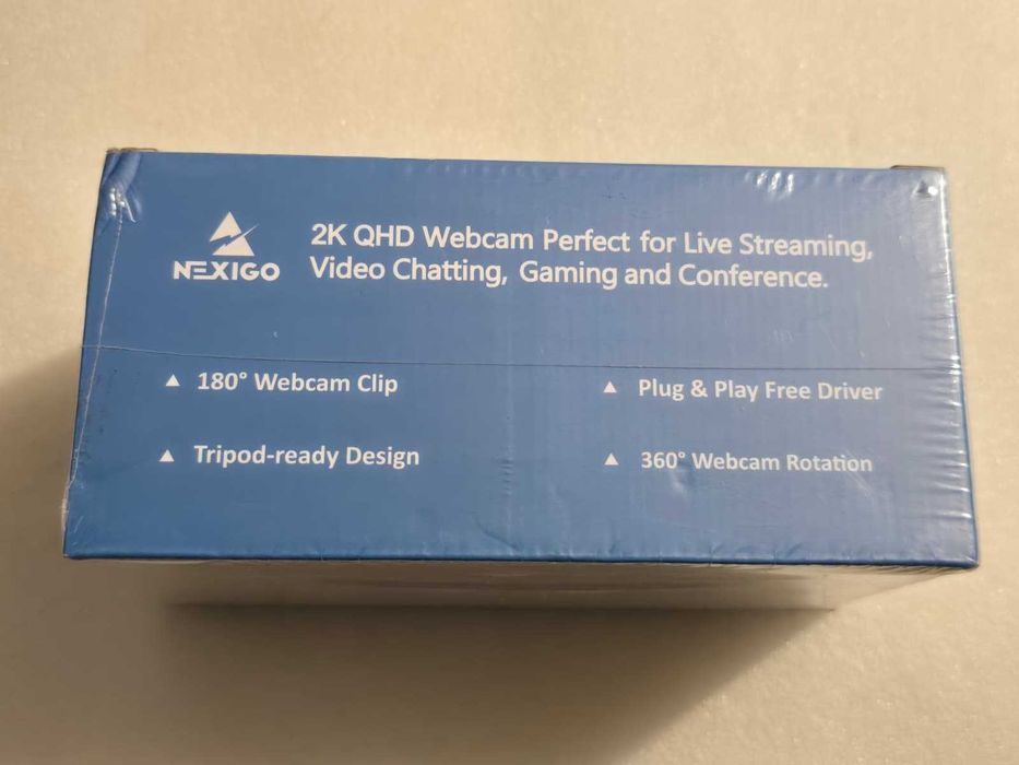 Webcam 2K QHD NexiGo N940P-Silver, AutoFocus, Microfon, Telecomandă