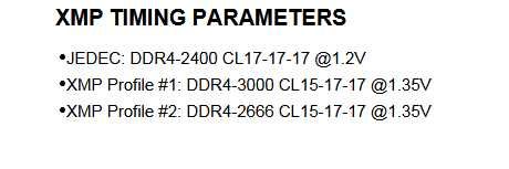 1 x  DDR 4 HyperX 3000  1X16GB