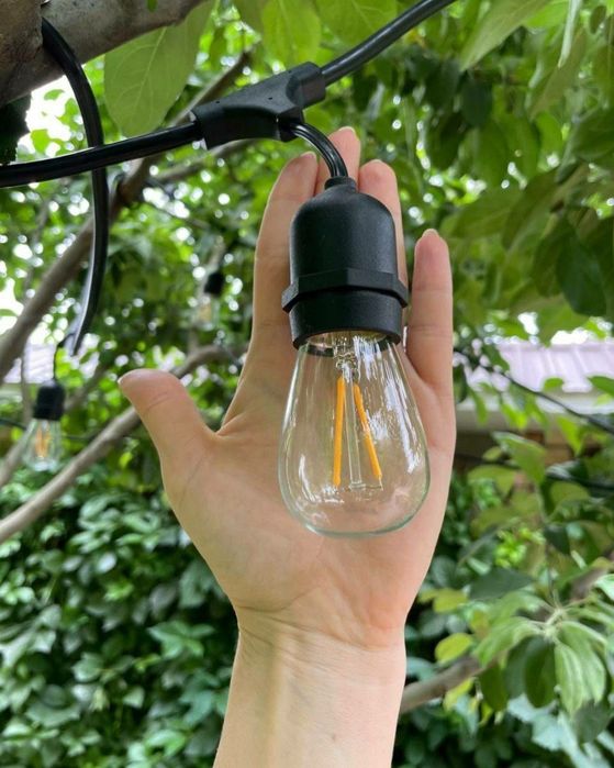 Гирлянда для деревьев , патронный гирлянда, уличный освещение.