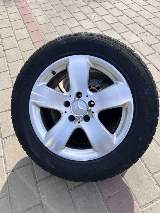 Vand jante originale mercedes 2 bucati cu anvelope de iarna 225 55 16!