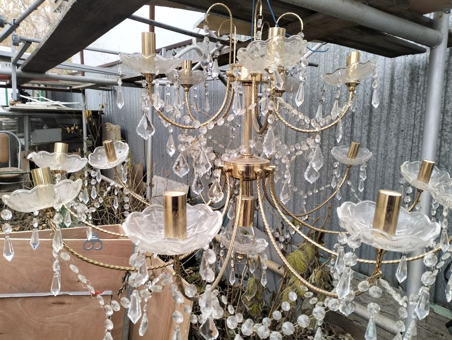 Люстра хрустальная 15 рожковая