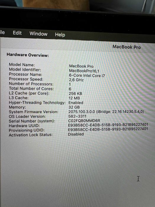 MacBook Pro 16” 2019 | i7 | 32GB RAM | 512GB SSD | Radeon Pro