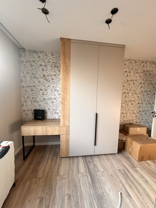 Шкаф с рабочей зоной цвет ангора современный