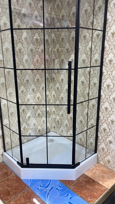Новая душевая перегородка с поддоном!