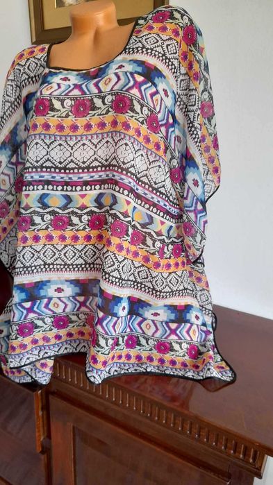 Bluza din matase multicolora