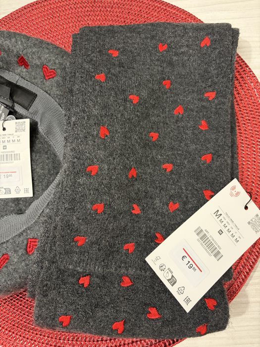 Set basca 100% lână + fular Zara- noi