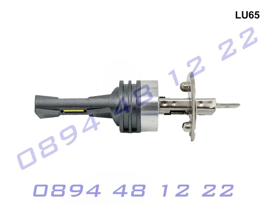 H1 LED светлини 12V/24V крушки COB чип фар къси дълги ярки бели лед