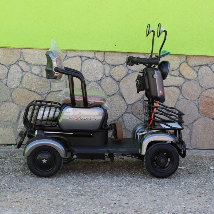 Триместна електрическа четириколка MaxMotors A9 GRAY, 1500W, 48V/20Ah