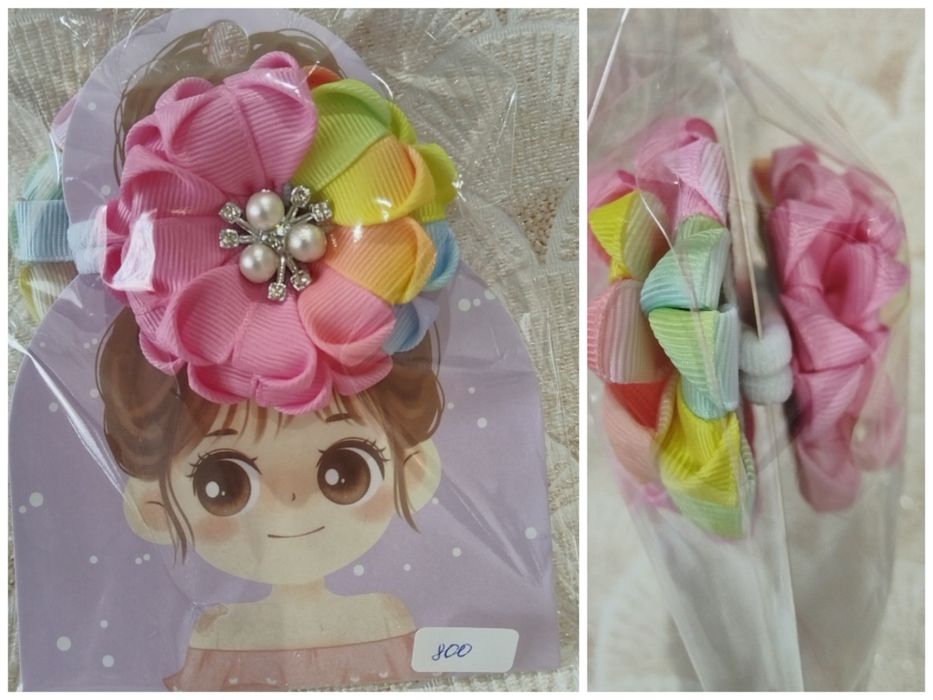 Бантики, резинки, заколки для девочек.