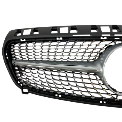 Решетка Mercedes W176 A-Class (2013-2015) - Diamond look, черна с хром лайсни