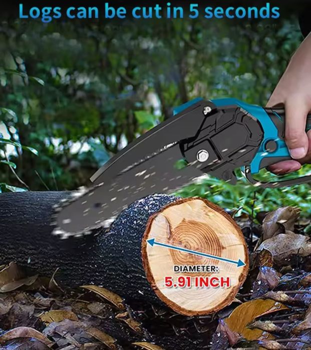 Акумулаторна лозарска ножица, верижен трион и телескопичен прът 3 в 1