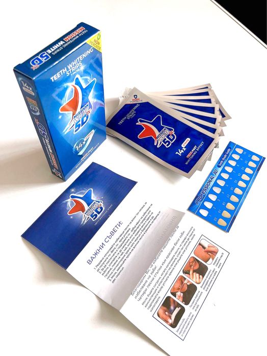 ПРОМОЦИЯ!MISSION WHITE 5D ленти за бързо и ефективно избелване на зъби