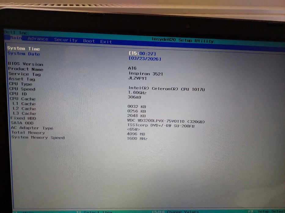 Dell Inspiron 3521 Celeron 1017U