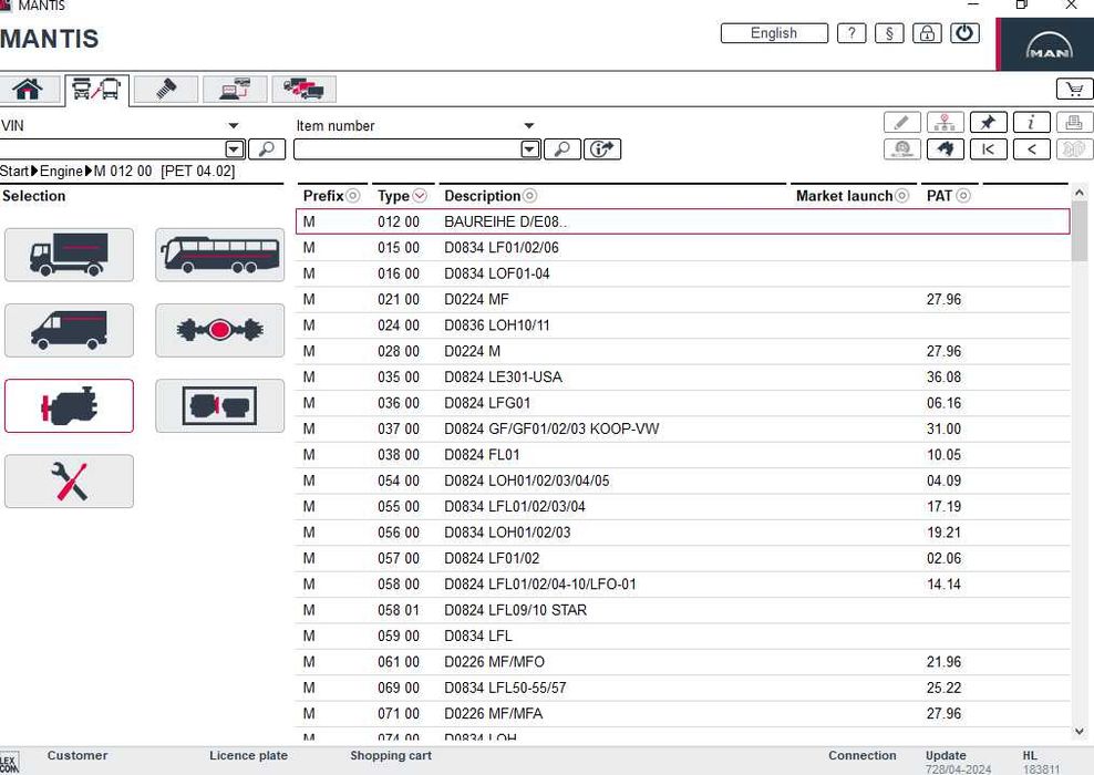 MAN Mantis EPC v728 - Catalog de piese 2024