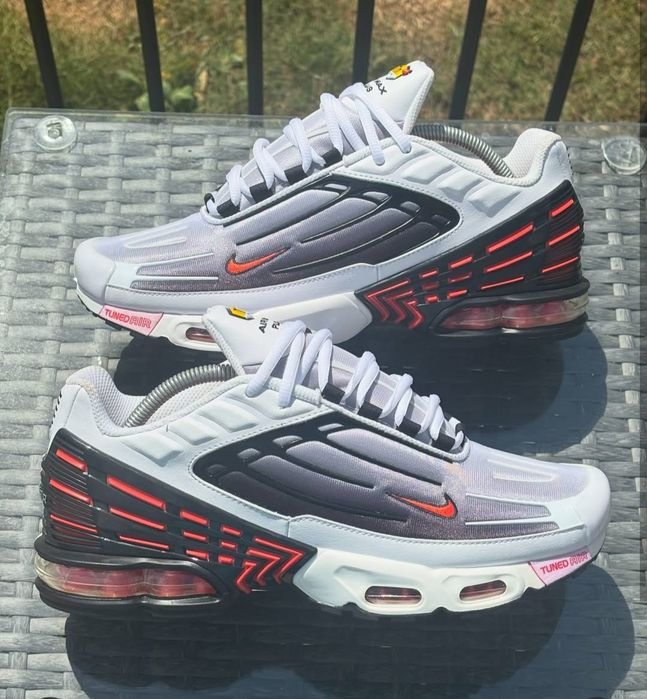 Nike Air Max TN 3 Plus White/Black/Red Нови Мъжки Маратонки [40-46 Номер]