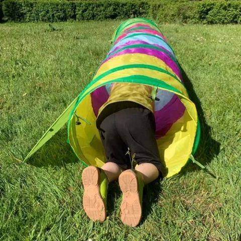 Детска палатка тунел за игра във формата на гъсеница