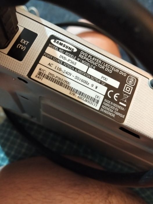 Dvd player Samsung Model  P365