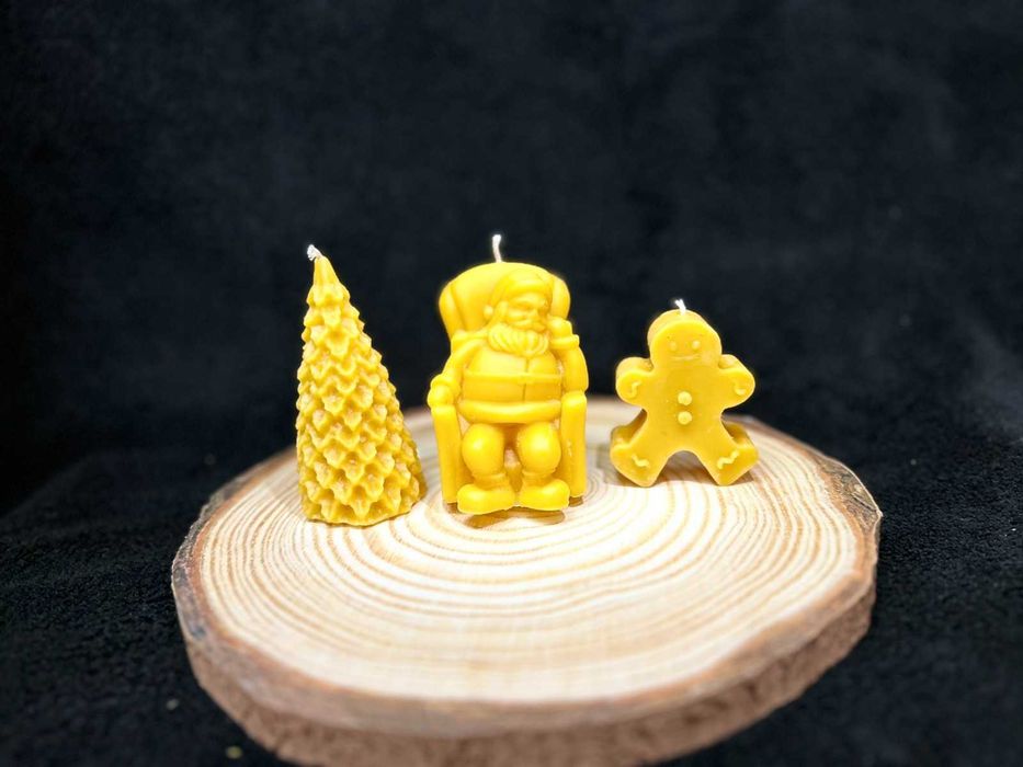 Свещи от 100% пчелен восък - ръчна изработка, идеални за подарък