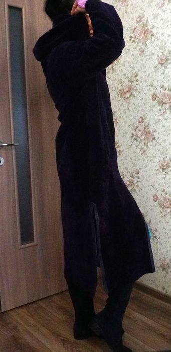 Cojoc lung (120 cm), Astrahan (1,75 kg), două fețe, marime M, Turcia