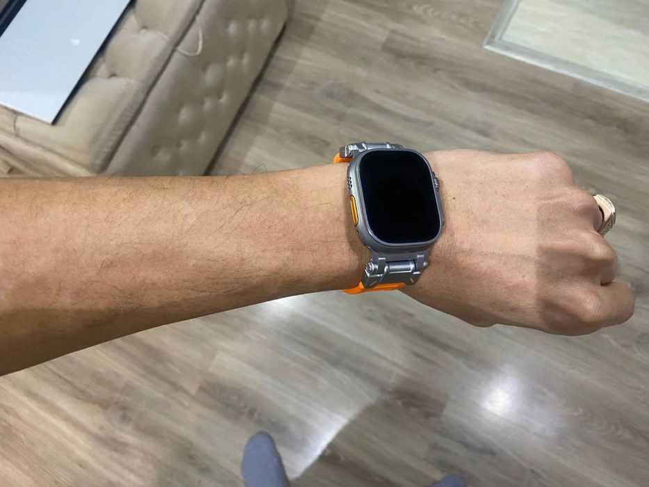 * стильный брутальный ремешок на Apple Watch Ultra комбинированный