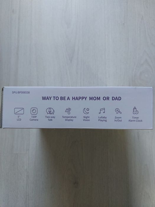 Видео Бебефон GHB ABM700 – 5" HD IPS Екран, Нощно Виждане, Двупосочно