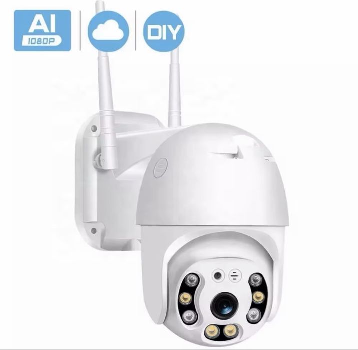 WiFi PTZ IP Камера за външен монтаж 2MP/3MP/4MP/5MP/8MP – Автоматично проследяване, цветно нощно виждане, двупосочно аудио