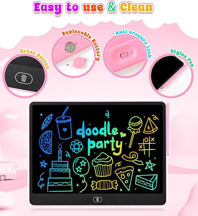 Tableta grafica LCD 40 cm copii tabla magica scris desen reutilizabila cadou 3-8 ani