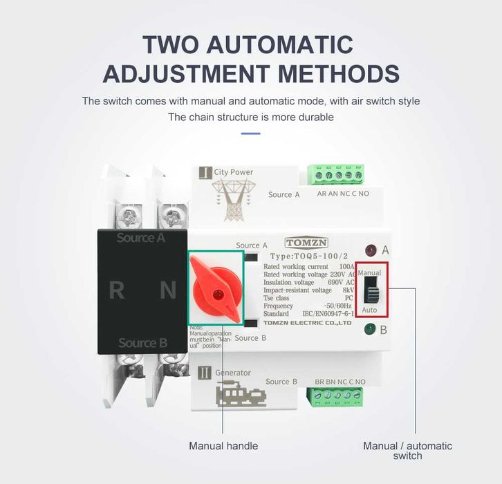 ATS Automatic transfer switch Comutator automat